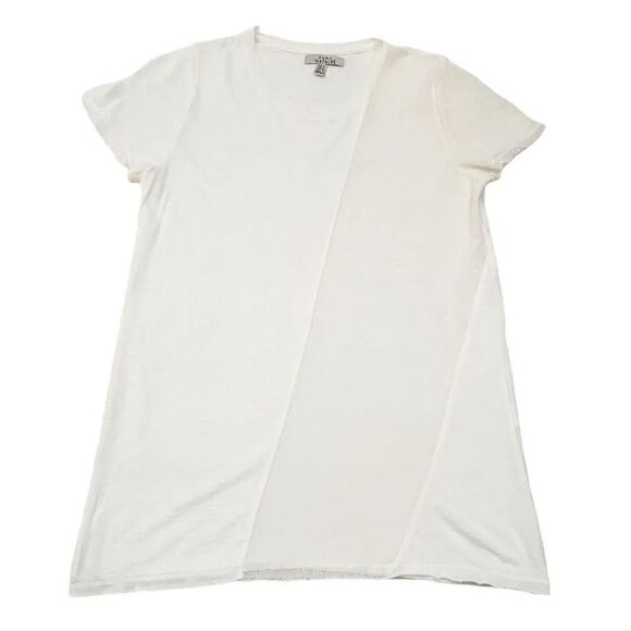 Vintage Y2K Zara Tissue Jersey Knit Crewneck with Sheer Mesh in Ivory Size S - Picture 7 of 9